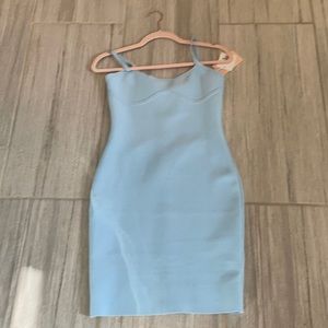 Tiger mist stretchy dress. light blue colored. size medium.